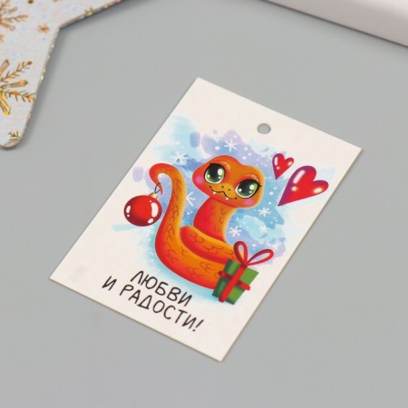 Cardboard "Good luck in the new year" set of 10 pcs (5 types) 4x6 cm-3