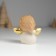 Polystone souvenir "Snowman in a golden knitted cap, with wings" 6x4x7.5 cm