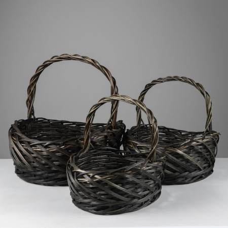 A set of baskets, 48 ​​x 41 x 20/46 cm, 41 x 34 x 17/40 cm, vine