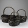 A set of baskets, 48 ​​x 41 x 20/46 cm, 41 x 34 x 17/40 cm, vine