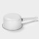 Cylindrical bucket, 1 l, without decolleys, plastic handle, enameled cover, induction, white color