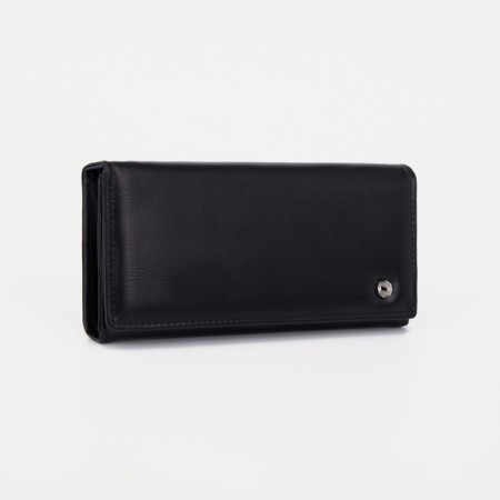 Women's wallet on a magnet, black color