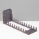 Postcard stand, 11 cells, 270 × 110 × 84, thickness 3 mm, dark color