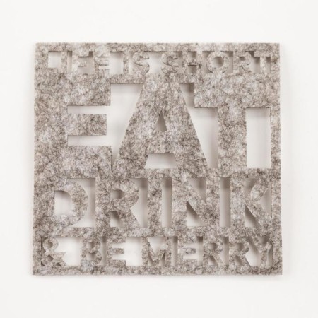 Cupaman "Be Merry" gray, 10 x 9.5, 100% p/e, felt-2