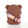Bag's bag with lightning, brown color