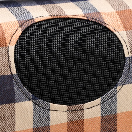Bag - carrying for animals with a curtain, size S, 37 x 20x 24 cm, checkered-7