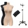 Penelope linen mannequin, PROCOME, size M/182, beige color, Milan stand and apron