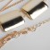 Set 2 objects: earrings, “unison” beads rectangles, color gold, 80 cm