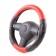 Autoprofi steering wheel, eco-leather steering, 9 cm girth, black/red, size m, 37-39 cm