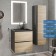 Tumbling under the Uperwood Barsa sink, 50 cm, suspended, black/oak sonoma