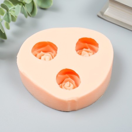 Silicone Mold "Three Roses" 3.2 cm-2