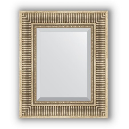 Mirror with fatset in the baguette frame - Silver Aqueduct 93 mm, 47 x 57 cm, EvoForm