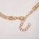 The necklace "Jewel" is narrow rectangles, white color in gold, 30 cm