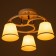 Rose chandelier 3x40W E27 white, gold 42x42x23cm