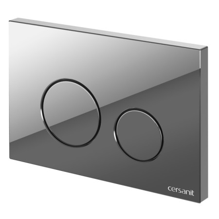 Cersanit Twins button, glossy chrome plastic, universal-1