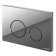Cersanit Twins button, glossy chrome plastic, universal