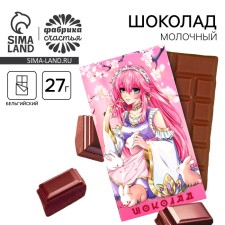 Шоколад 27 гр "Аниме розовый"