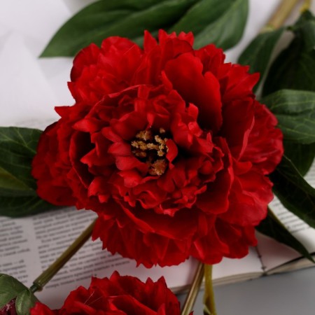 Artificial flowers "Beverly luxury" 60 cm, red-1