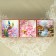 Triple box "Sakura", pink, lacquer miniature