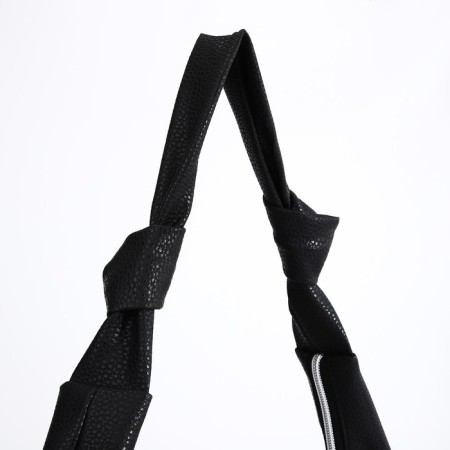 Shopper bag, outer pocket, black color-3