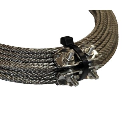 Taen stainless steel cable, d = 3 mm, 50 m, with clamps-1