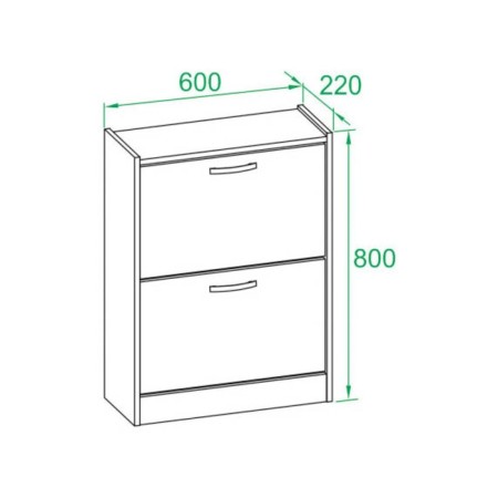 TOMA for shoes "TO-22", 600 × 220 × 800 mm, white color-2
