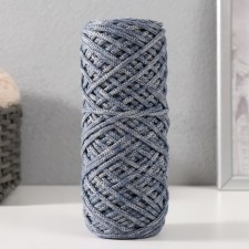 Knitting cord 35% cotton, 65% polypropylene 3 mm 85m/160 ± 10 g (jeans/gray)