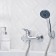 Shower mixer RMS SL86-003, one-leaf, with a shower set, chrome
