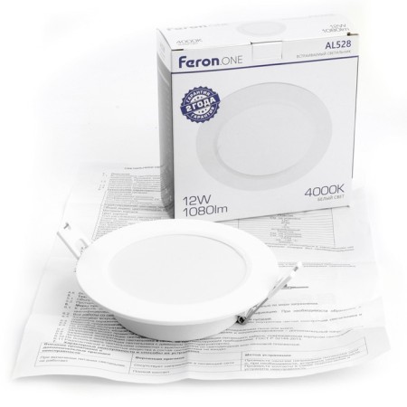 The built -in LED LED Feron AL528, IP40, LED, 12 W, 121x121x29 mm, white color-7