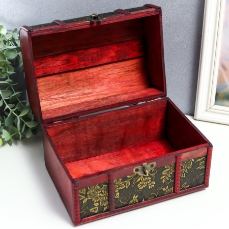 Casket Wood Equamable "Flowers and Bamboo" chest mix 15x22x15.5 cm-4