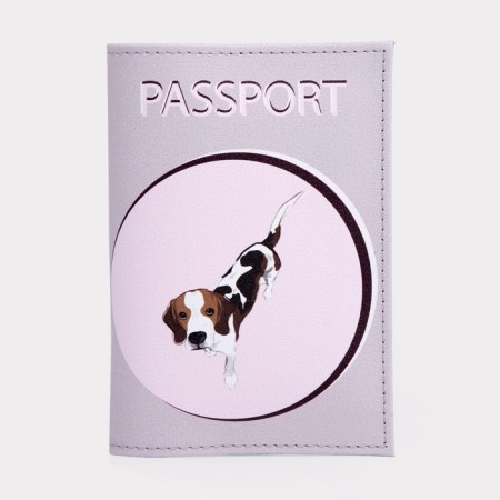 Cover for passport, pink color