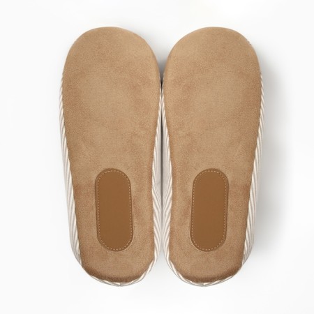 Male slippers, eco size 44-45, beige strip-12