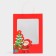 Gift package with the Santa Claus window 30 x 22 x 14 cm, red