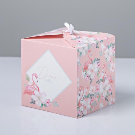 Gift folding box, packaging, “for you”, 12 x 12 x 12 cm-2