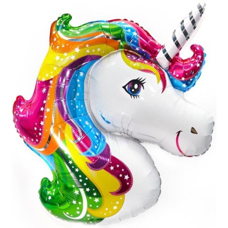 Foil ball 40 "" unicorn, rainbow head ", figure