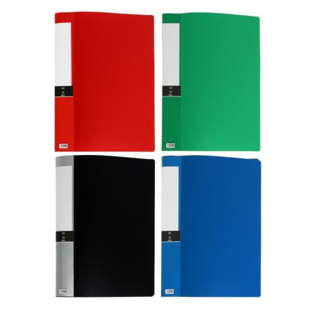 A4 folder, 30 transparent files, 400 μm, mix