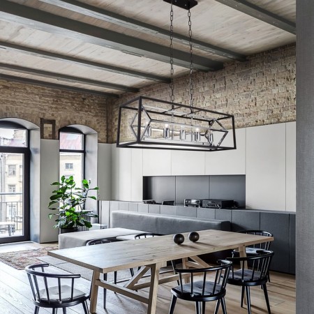 Suspended lamp in the Loft Crate, 60W, E27, 80x25 cm-2