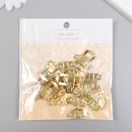 Castle metal for casket gold + nails. set 10 pcs 2.9x3 cm-5