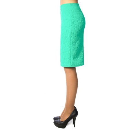 Female skirt, size 44, green color-2
