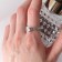 Ring "Wealth" drop on the chain, white color in silver, size 16