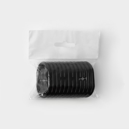 A set of rings for curtains in the bathroom, plastic, 12 pcs, black color-2