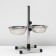 A stand with bowls, 2 x 2 l, height 50 cm, collapsible with an upper latch, chrome