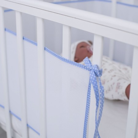 Side in the crib, size 31x180 cm, blue color-3