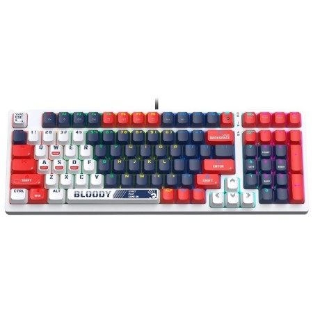 Keyboard A4Tech Bloody S98 Sports Navy Blms Plus Mechanical Blue/White USB For Gamer L 107042-5