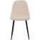 Metal frame chair Lilu Metal/Builder fabric, black/beige 45x52x86 cm