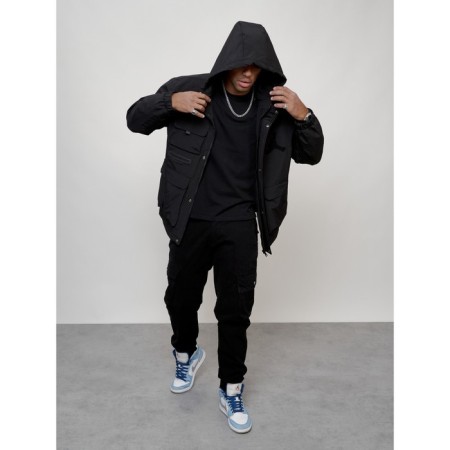 Sports male jacket, size 48, black color-12