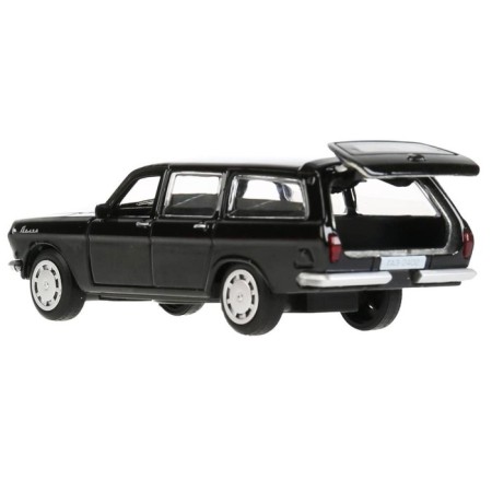 Metal machine "GAZ-2402 Volga", 12 cm, doors, luggage, black color open-9