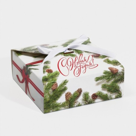 New Year's folding box "New Year's photo", 16 x 16 x 6 cm, New Year-1