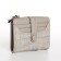 Women's wallet on the button, beige-gray color