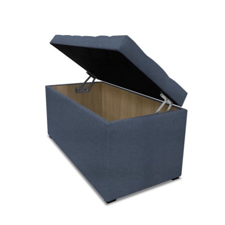 Puff with a lid and weight, 800 × 400 × 420 mm, Dream velor, Ocean color-1